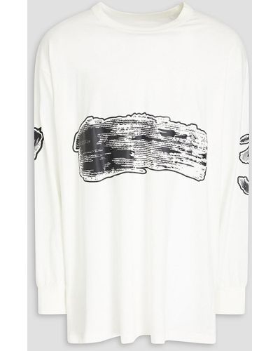 Y-3 Printed Stretch-cotton Jersey T-shirt - White