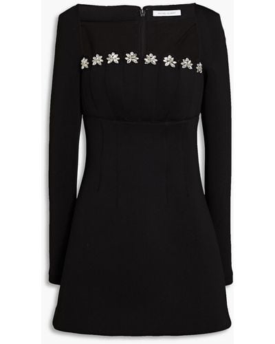 Rachel Gilbert Stella Crystal-embellished Scuba Mini Dress - Black