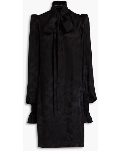 The Vampire's Wife Shelter From The Storm Satin-jacquard Dress - Black