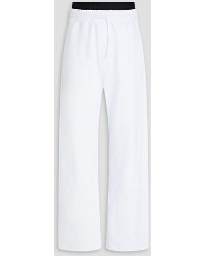 MSGM French Cotton-terry Sweatpants - White