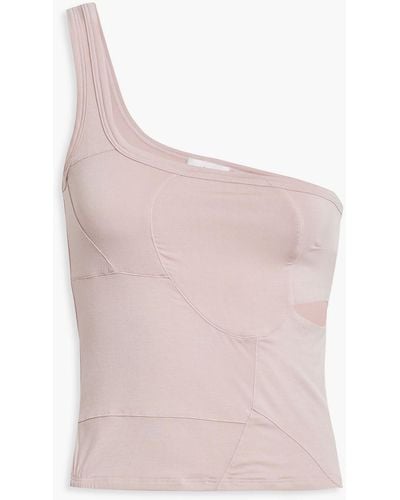 The Line By K Shae One-shoulder Stretch-micro Modal Jersey Top - Pink