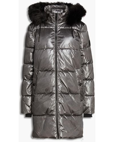 DKNY Quilted Shell Hooded Coat - Multicolour