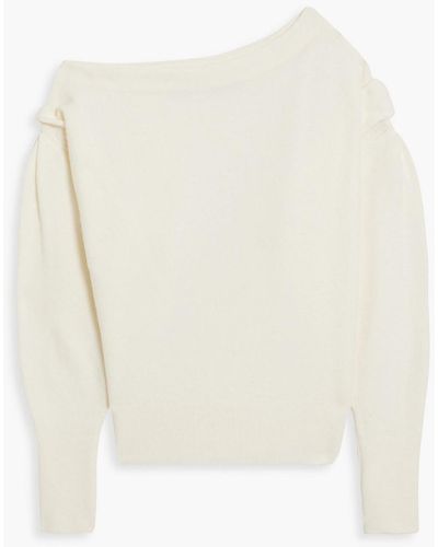 IRO Tahita Gathered Knitted Sweater - White