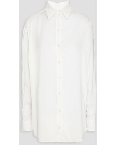Victoria Beckham Cutout Mesh Shirt - White