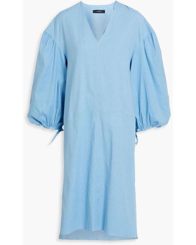 JOSEPH Duna Linen-blend Midi Dress - Blue