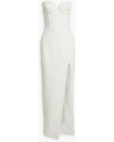 Nicholas Pernille Strapless Crepe Gown - White