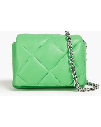 Stand Studio Ery Quilted Faux Leather Shoulder Bag - Green
