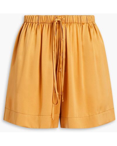 Nicholas Terra Silk-satin Shorts - Orange