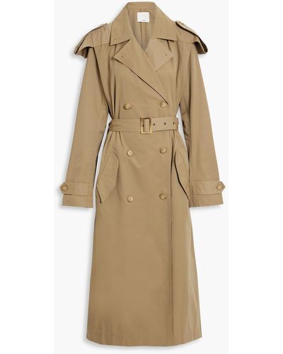 Tibi Ambrose Cotton-blend Gaberdine Trench Coat - Natural