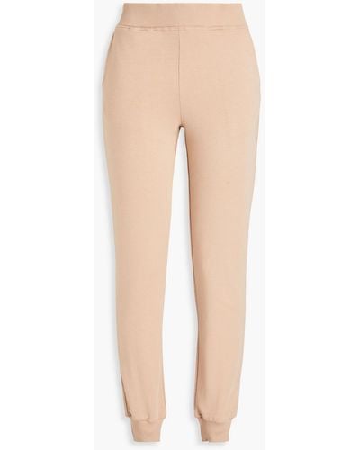 L'Agence Stretch Cotton And Modal-blend Track Pants - Natural