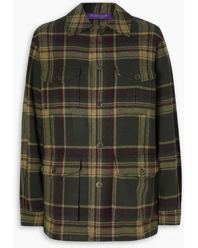 Ralph Lauren Collection Andrya Checked Wool-felt Jacket - Green