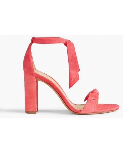 Alexandre Birman Clarita Bloc 90 Bow-embellished Suede Sandals - Red