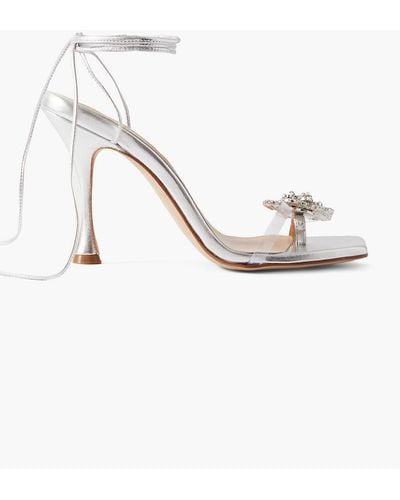 Magda Butrym Crystal-embellished Pvc And Leather Sandals - White