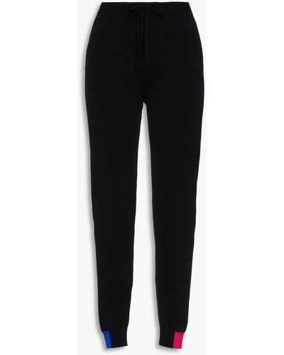 Chinti & Parker Wool And Cashmere-blend Track Trousers - Black