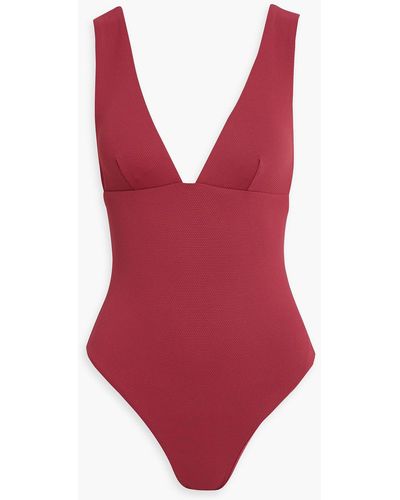 Eberjey Badeanzug aus stretch-piqué - Rot