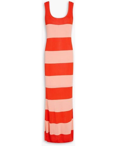 Zimmermann Striped Knitted Maxi Dress - Red