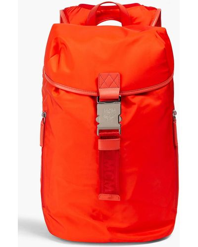 MCM Luft Nylon Backpack in Red