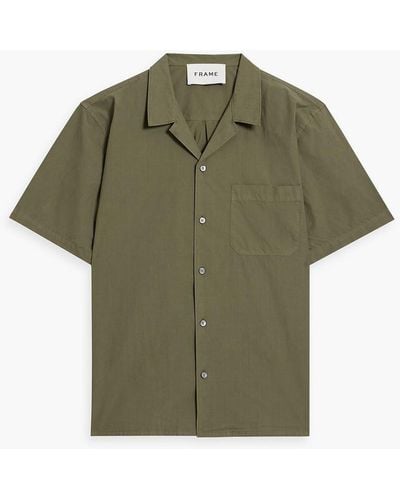 FRAME Cotton-poplin Shirt - Green