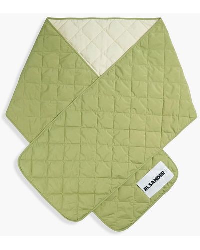 Jil Sander Quilted Shell Scarf - Green