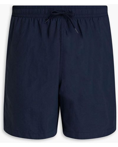 Maison Kitsuné Mid-length Embroidered Swim Shorts - Blue