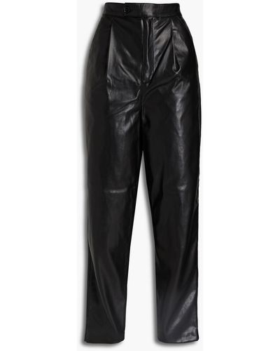 Joie Ducor Vegan Leather Tapered Pants - Black