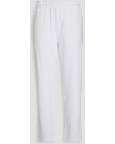 Emporio Armani Cotton-blend Fleece Track Trousers - White