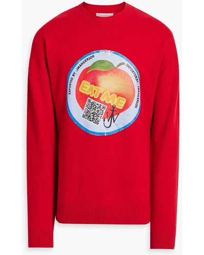 JW Anderson Printed Knitted Sweater - Red