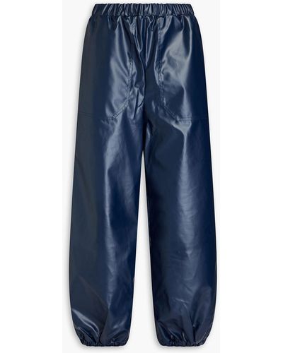 L.F.Markey Yohan Faux Leather Tapered Trousers - Blue
