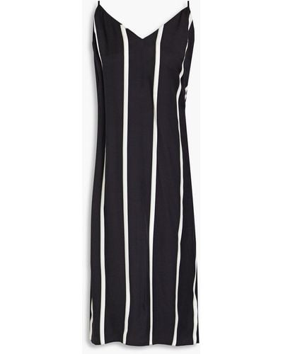 Equipment Aita Striped Velour Dress - Black