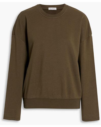 GOOD AMERICAN Cotton-blend Jersey Sweatshirt - Green