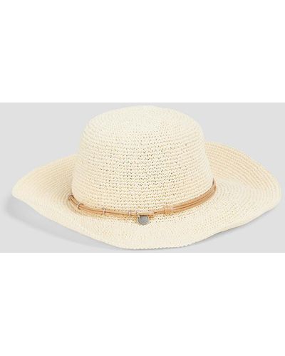 Rag & Bone Embellished Faux Raffia Panama Hat - Natural