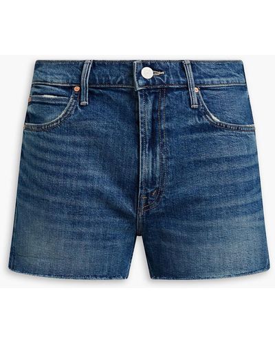 Mother Duchie jeansshorts - Blau