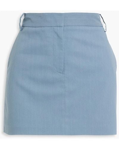 Tibi Twill Mini Skirt - Blue