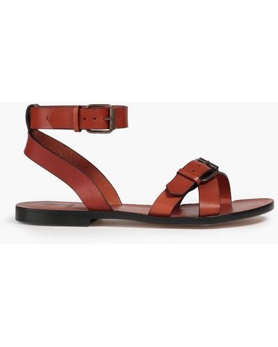 Ba&sh Camelia Buckled Leather Sandals - Brown