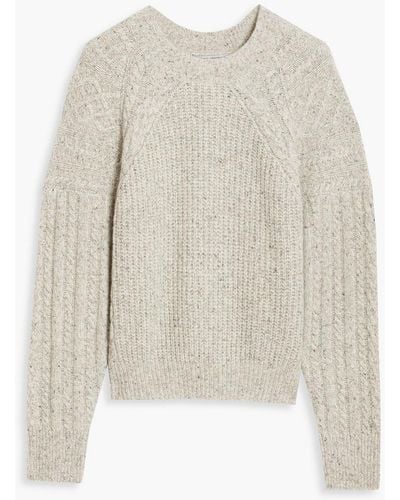 Autumn Cashmere Marled Cashmere Sweater - White