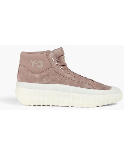 Y-3 Gr.1p Suede High-top Trainers - Natural