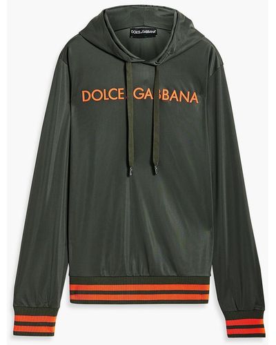 Dolce & Gabbana Green Logo Hooded Pullover Sweatshirt Sweater main image 1