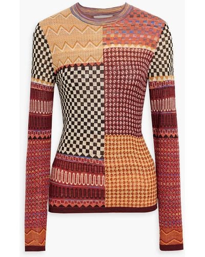 Ulla Johnson Esma Jacquard-knit Sweater - Red