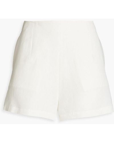 LeKasha Ezbe Slub-linen Shorts - White