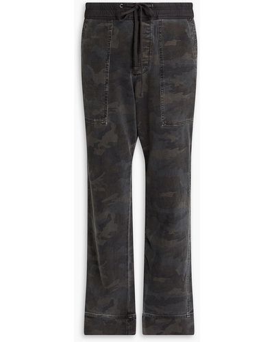 James Perse Camouflage Cotton-jersey Trousers - Black
