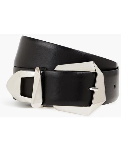 Alberta Ferretti Leather Belt - Black