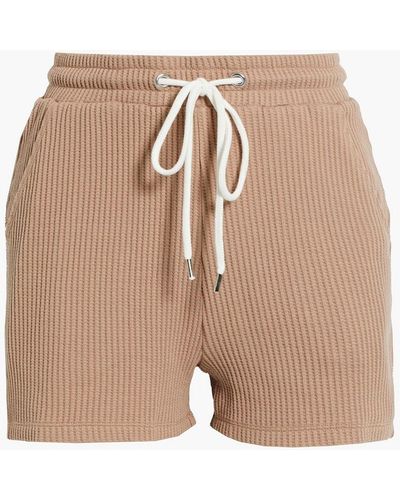 The Range Waffle-knit Cotton-blend Shorts - Natural