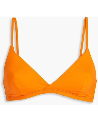 Onia Malin Triangle Bikini Top - Orange