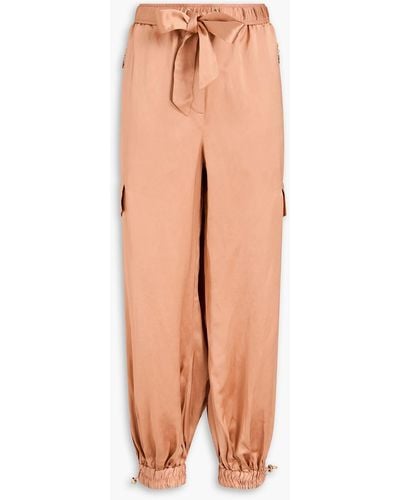 Zimmermann Satin Cargo Pants - Pink