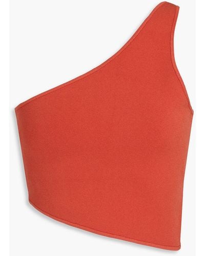 A.L.C. Asymmetric One-shoulder Stretch-jersey Top - Red
