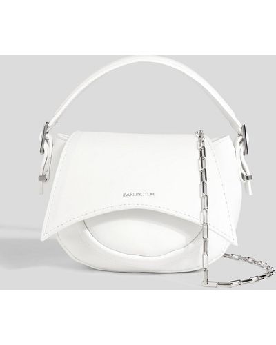 16Arlington Kiks Leather Shoulder Bag - White