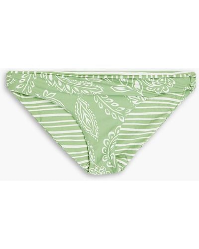 Seafolly Folklore Reversible Printed Low-rise Bikini Briefs - Green