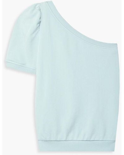 Cami NYC Beck One-shoulder French Cotton-terry Top - Blue