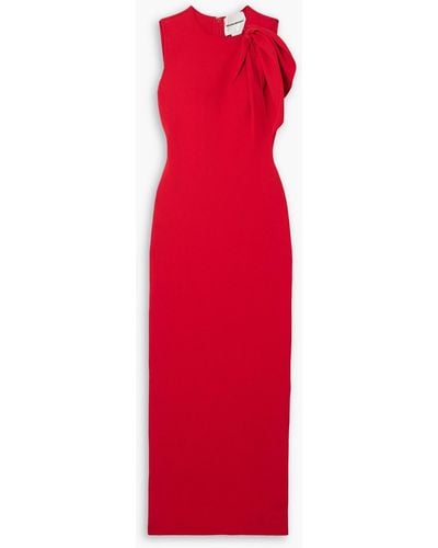 Roland Mouret Lady Knotted Stretch-jersey Maxi Dress - Red