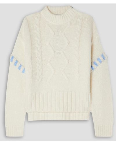 Bogner Cable-knit Alpaca And Wool-blend Sweater - White